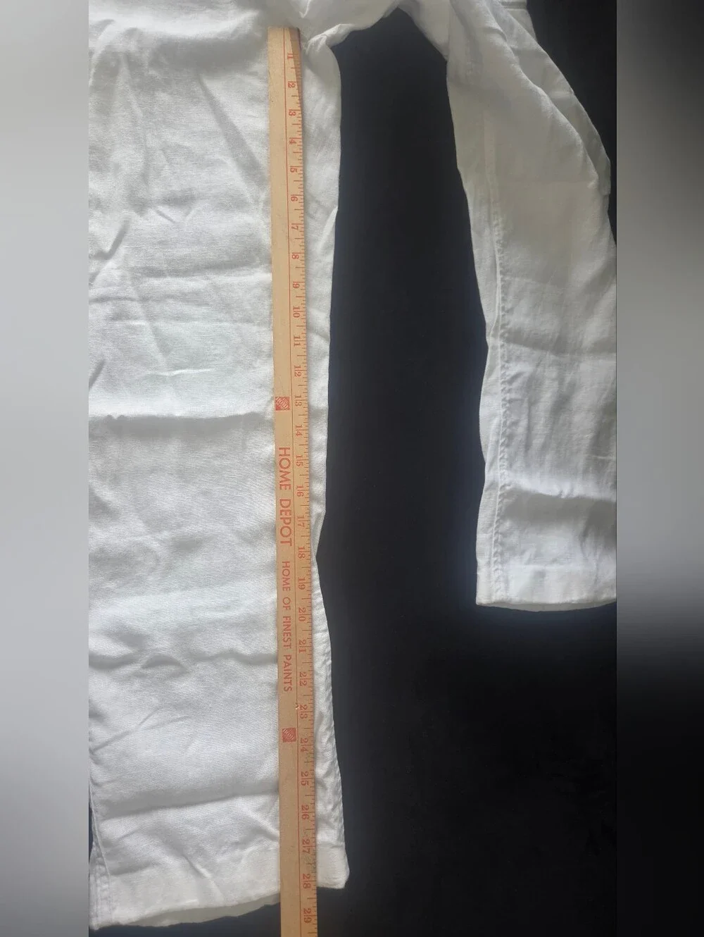 Caribbean Cargo Pants Mens 34X34 White 100% Linen Straight Leg Utility Gorpcore